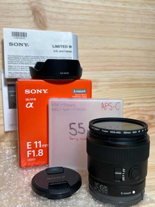 Sony SEL11F18 - 11mm F1.8 - E-Mount - APS-C