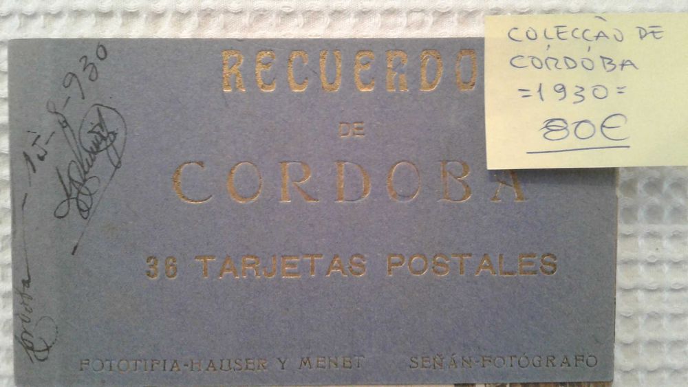 Livro/coleção de 36 Postais "Recuerdos de Córdoba" de 1930