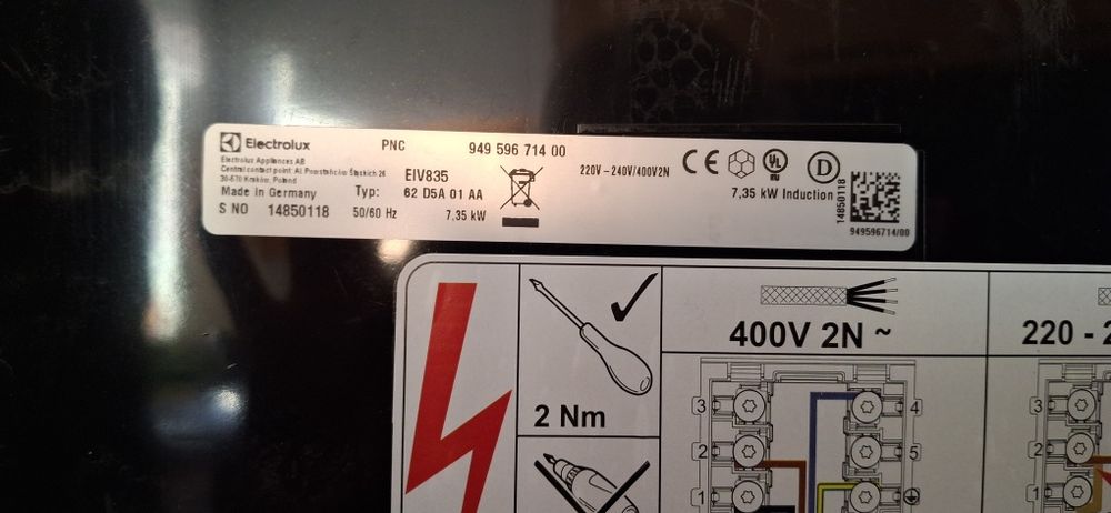 Płyta indukcyjna Electrolux EIV835 78 cm
