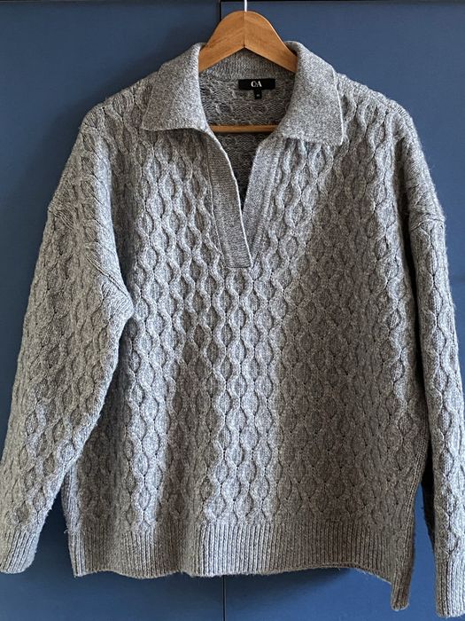 Gruby sweter z kolnierzem C&A r.XL