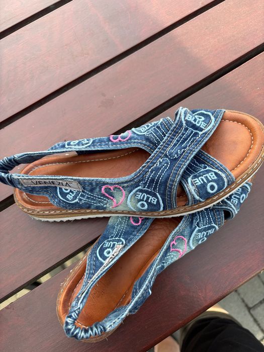 Sandały Venezia 39 dżins jeans lekkie