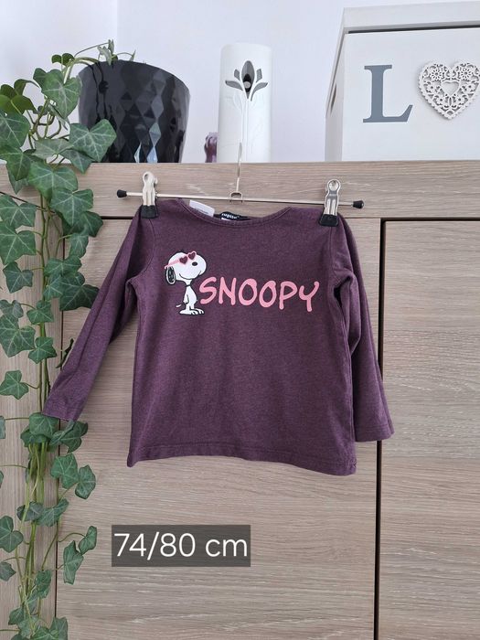 Bluzka ze Snoopy 74/80 cm