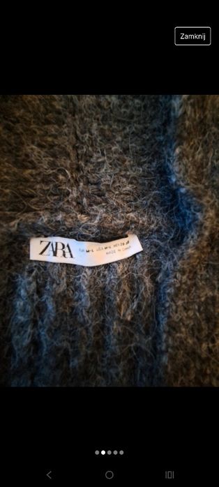 Wełniany popielaty płaszcz