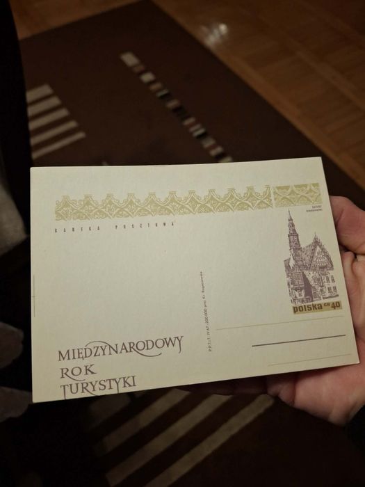 Pocztówka z 1967r.Międzynarodowy rok turystyki.