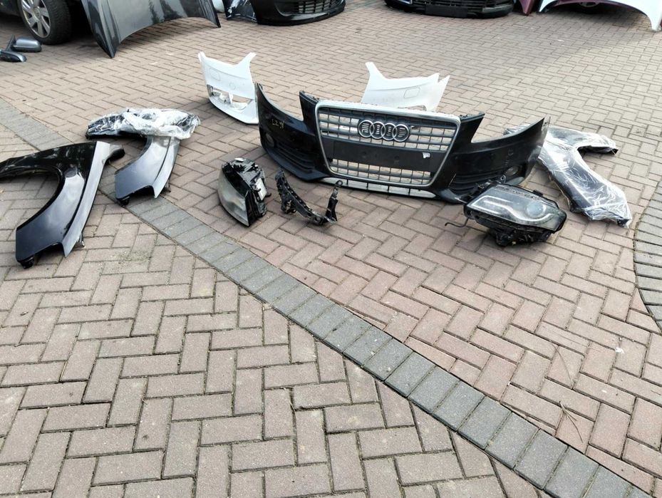 Audi A4 B8 lift/przed zderzak przód kompletny błotnik wzmocnienie pas