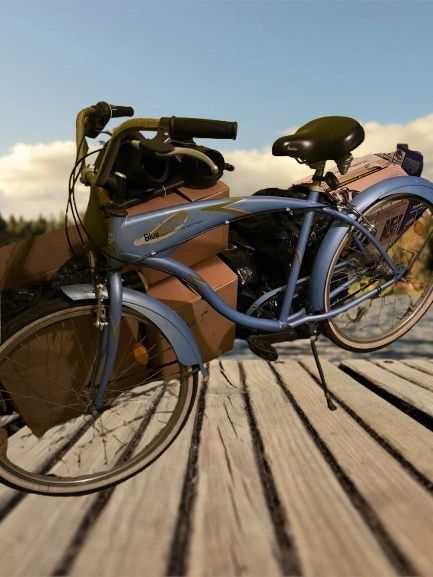 Rower retro niebieski