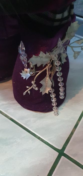 Krasnale, skrzaty ręcznie szyte duże świąteczne, zimowe 2 sztuki nowe