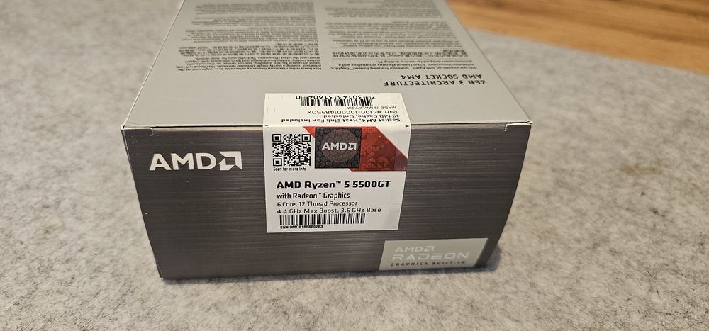 AMD Ryzen 5 5500GT Novo Lacrado + cooler original