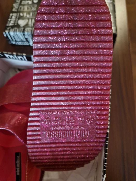 Sandálias mini melissa cosmic sandal pink glitter