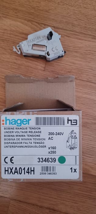 Bobine minima tensão Hager