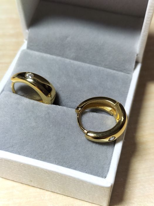 Серьги серебро позолота с муасанитами