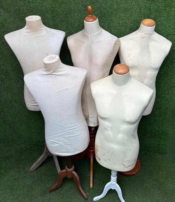 manequins de costura antigos, com base, tamanho adulto