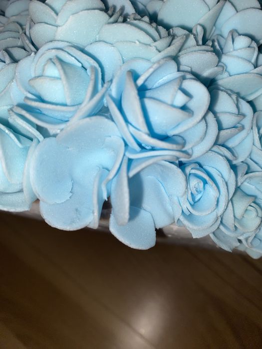 Miś Z Kwiatów Niebieski