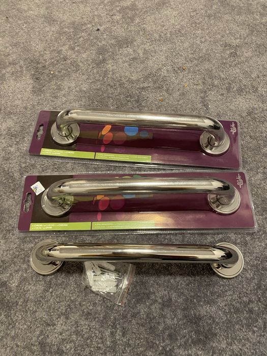 Prosty uchwyt wannowy 25 cm Bisk 2 sztuki