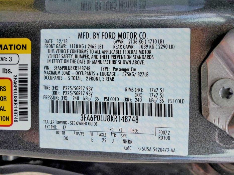 FORD Fusion SE 2019