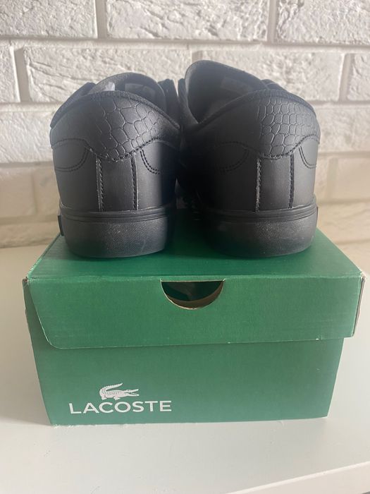 Buty Męskie Lacoste Powercourt Czarne Skóra Nowe 43