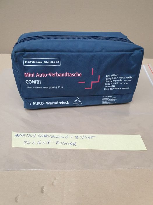 apteczka samochodowa + trójkąt