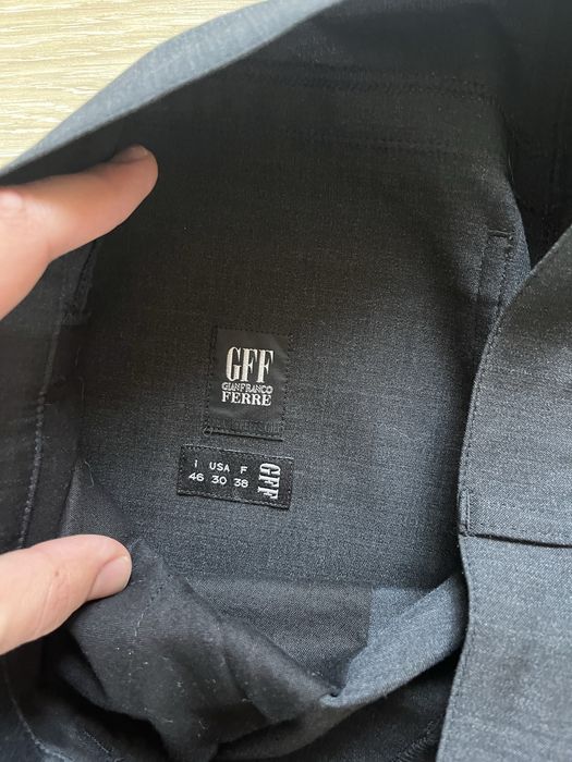 Gianfranco Ferre archive wool straight fit pants ittiere italy dark grey margiela штани