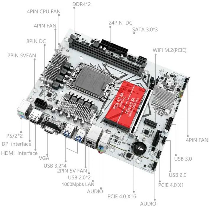 Материнська плата MACHINIST B760 GT4 LGA 1700