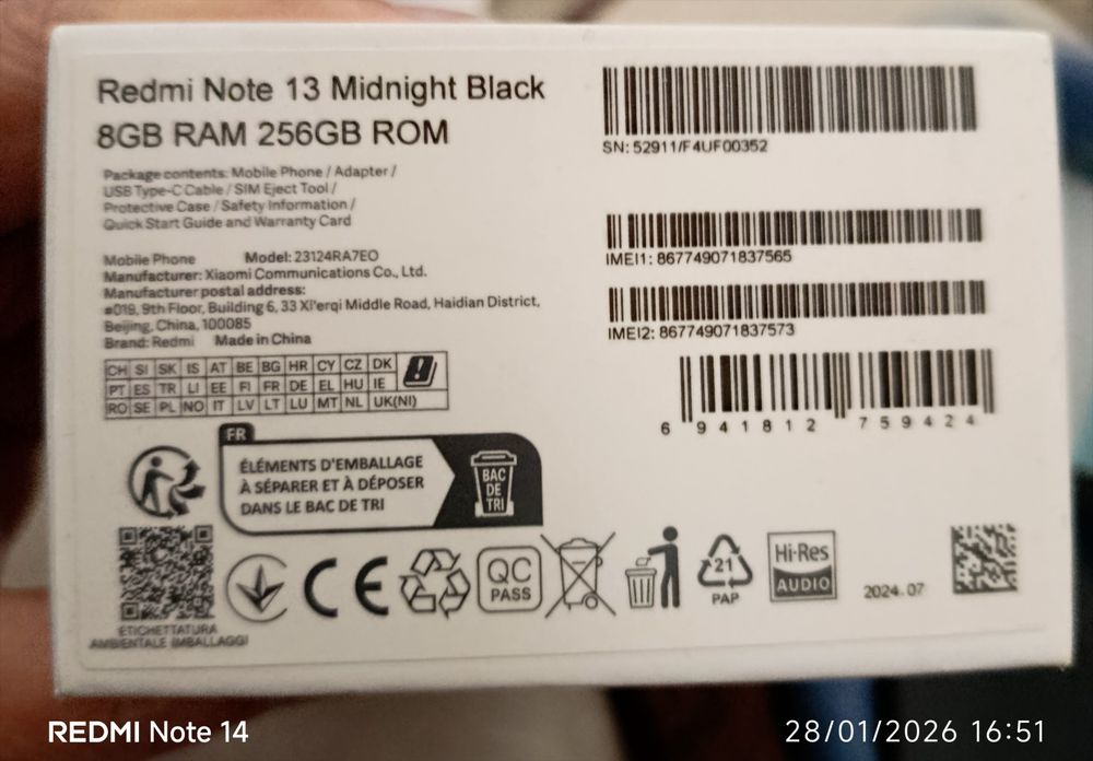 Xiaomi redmi note 13