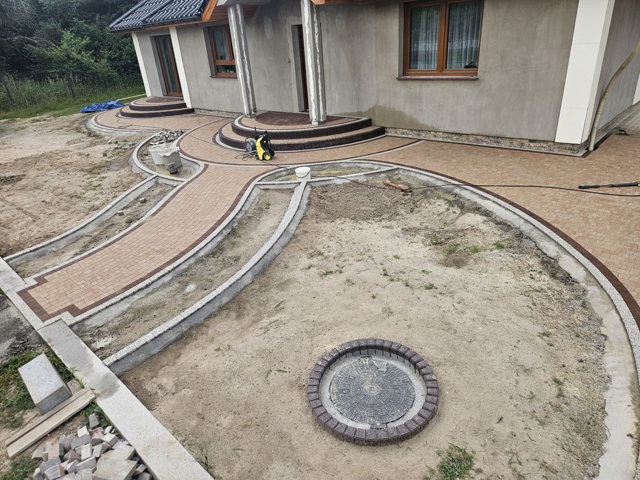 Brukarstwo Układanie kostki brukowej