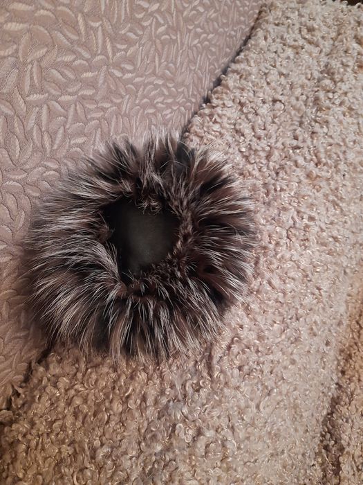 Шапка-кубанка из набивного меха чернобурки  55-60 р -300 гр