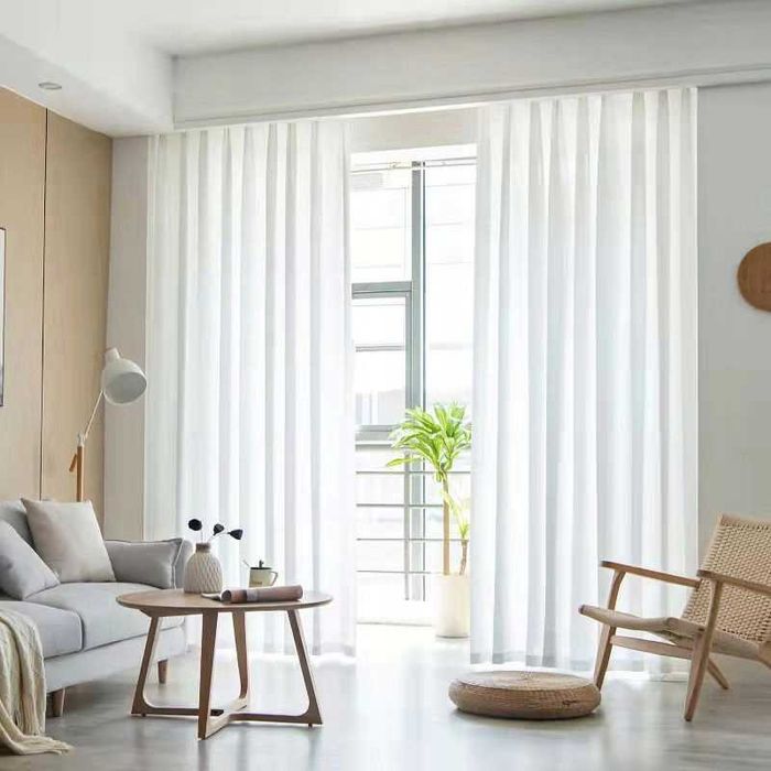 Firana gotowa woal 300x240 cm na taśmie żabki, śnieżnobiała