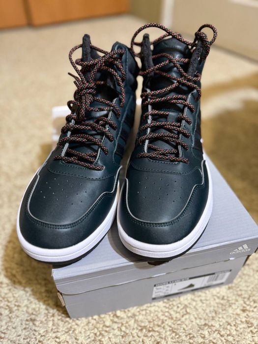 Adidas Hoops 3.0 mid оригінальні чоловічі шкіряні кросівки адідас