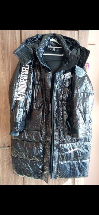 Fly Luksury NOWA Ciepła Gruba Lekka Zimowa Kurtka z Kapturem 46/18