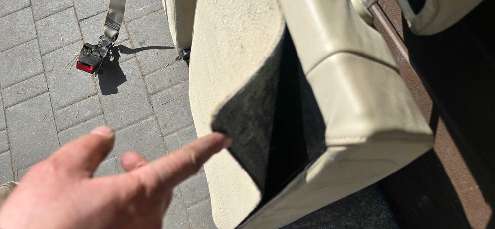 Oparcie fotela tył Audi A6 C6 JASNA SKÓRA