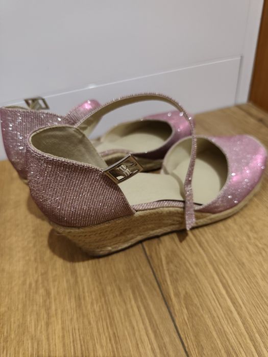 Brokatowe buty rozm.41 wiosna/lato