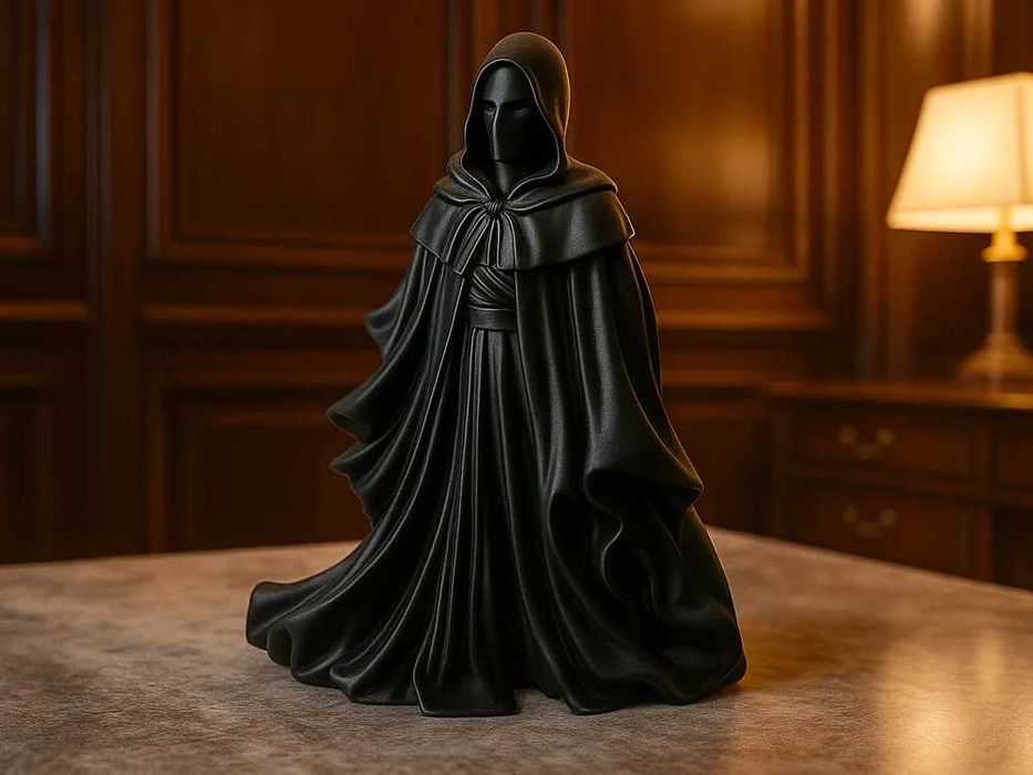 Figurka Postać w Kapturze Czarna Rzeźba Żniwiarz Gothic Dark Academia Loft Prezent