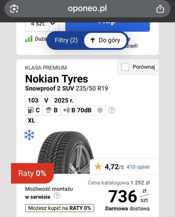 Opony zimowe Nokian tyres snowproof 2
