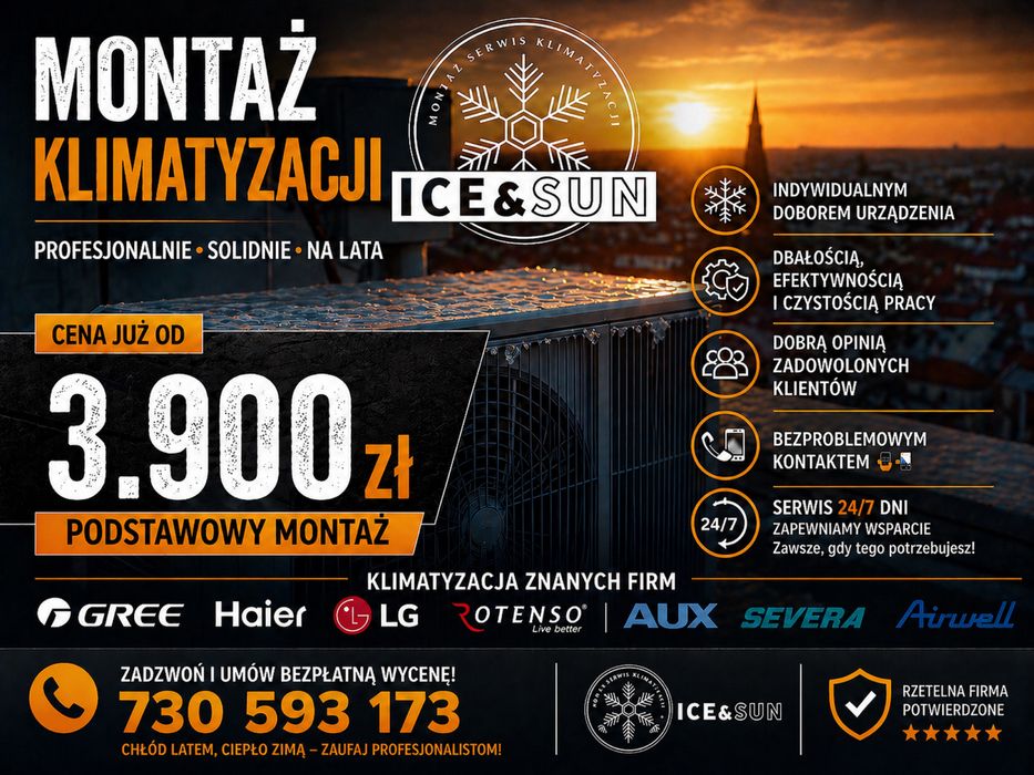 Klkmatyzacje serwis montaż ! Ogrzewanie klimatyzacją