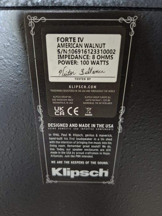 Klipsch Forte IV  seria Heritage