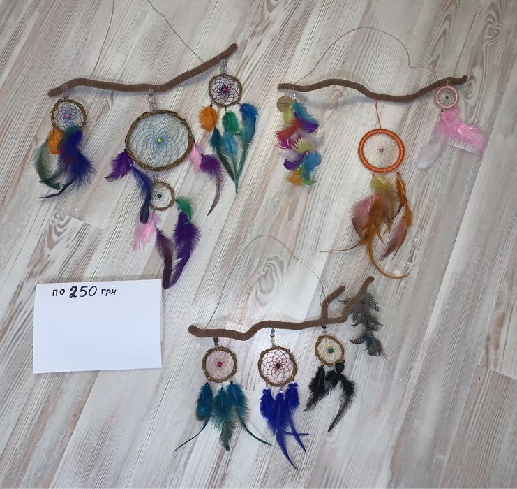 Ловец снов декор креативный подарок яркие перья амулет талисман флаг