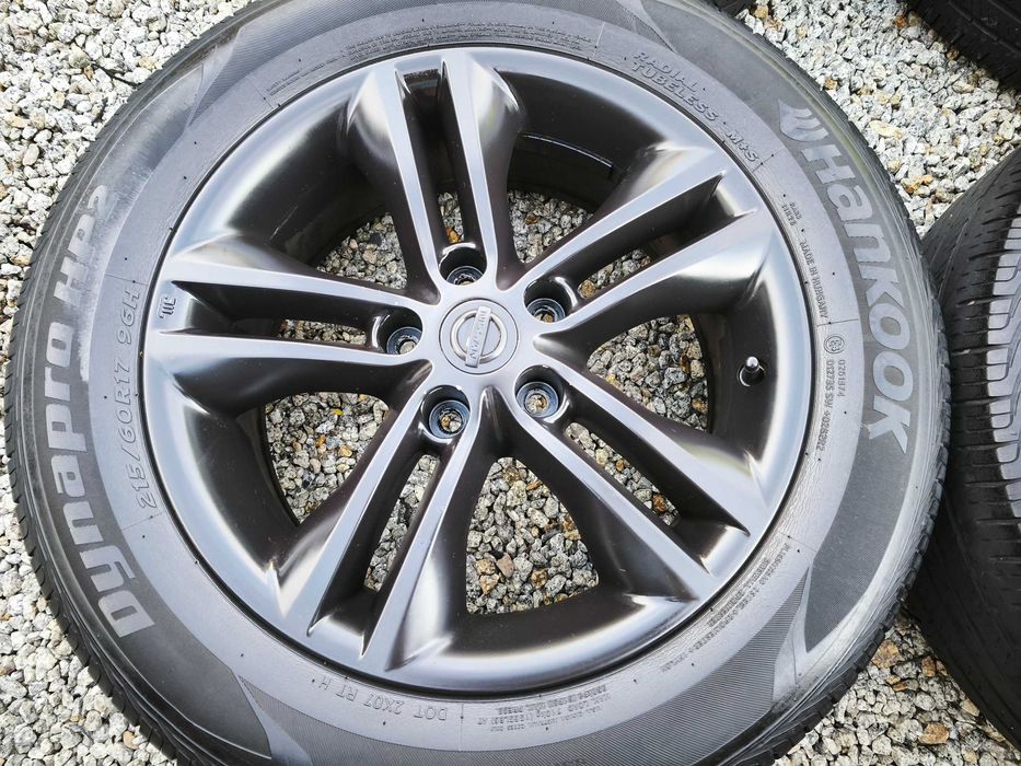 Oryginał NISSAN 5x114,3r17 Qashqai Juke Renault Dacia CZARNY MAT