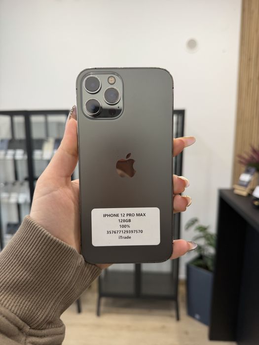 Telefon iPhone 12 PRO MAX 128GB Czarny Apple Gwarancja iTrade