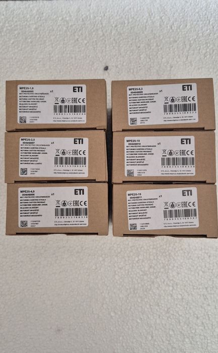 Автомат захисту двигуна ETI MPE 25 1a, 2.5A, 4A 6.3А 10А,