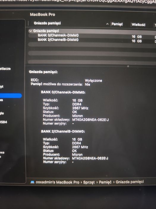 Macbook pro 16 A2141 stan idealny