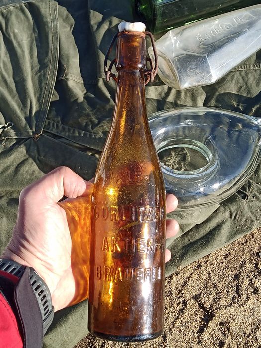 Stara poniemiecka butelka Gorlitzer Aktien Brauerei-Zgorzelec