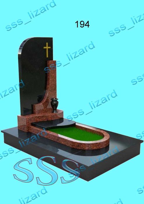 Памя'тники одинарні, виготовлення та встановлення.