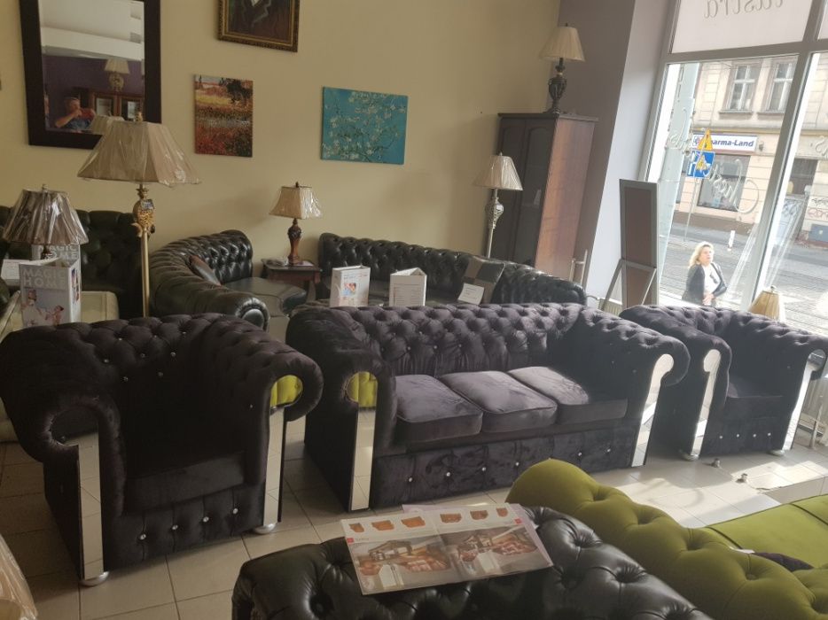 Zestaw Chesterfield Mirrore 3+1+1