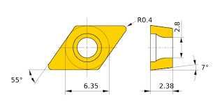 Резец токарный проходной SDNCN1010H07 сечение 10х10 мм с 10 пластинами