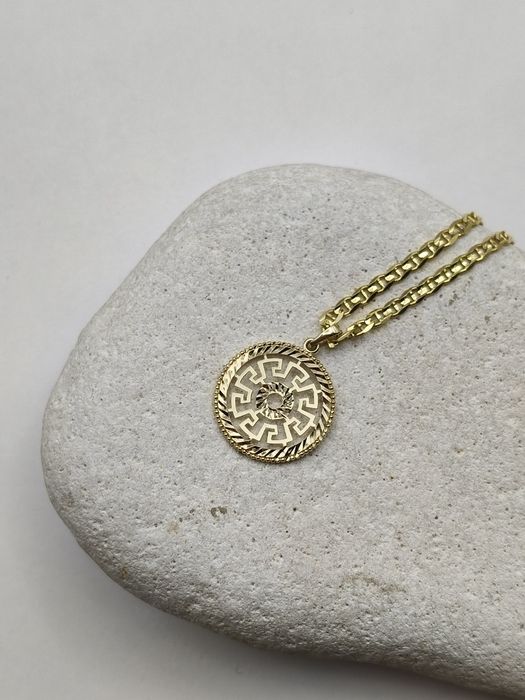 Złota Zawieszka Wzór Grecki Pr.585 Nowa Zapraszamy