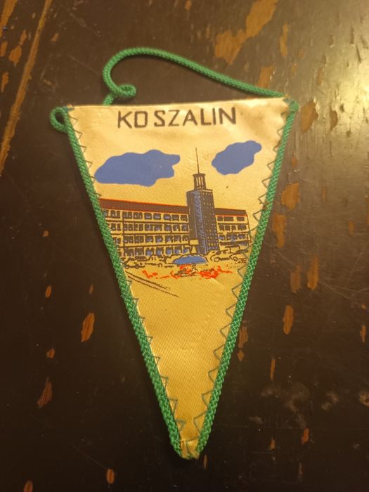 Proporczyk Koszalin - Widok Miasta - PRL - Pamiątka Turystyczna - Vint