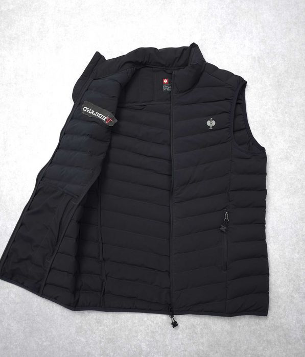 ENGELBERT STRAUSS Motion Męska Kamizelka Czarna Ocieplana S