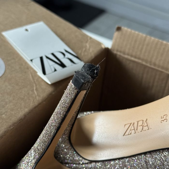 Brokatowe szpilki Zara