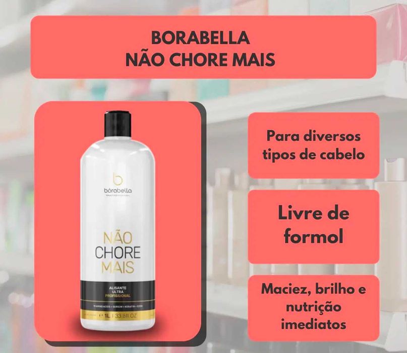 Escova progressiva Borabella não chore mais 1L
