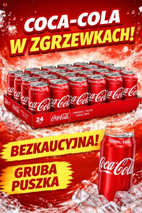 2x 24szt Coca Cola gruba puszka
